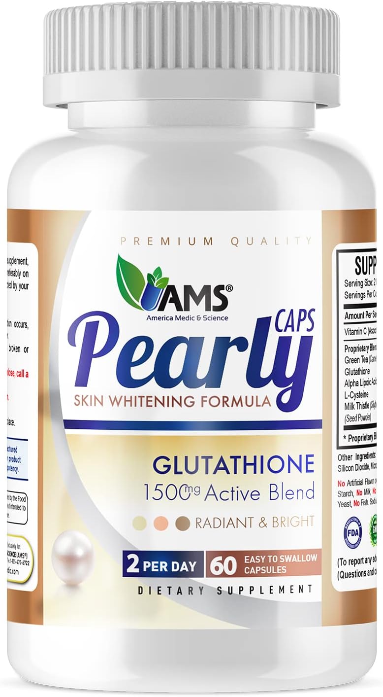 ams pearly glutathione side effects 1500Mg Cap 60S Skin Regeneration Essential Fx Acyl-Glutathione Chia Size:Pack of 1