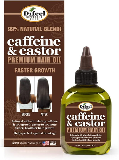 Difeel Caffeine & Castor Premium Hair Oil 75Ml