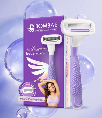 Bombae Rollplay Glow System Women's Razor (White and Purple)