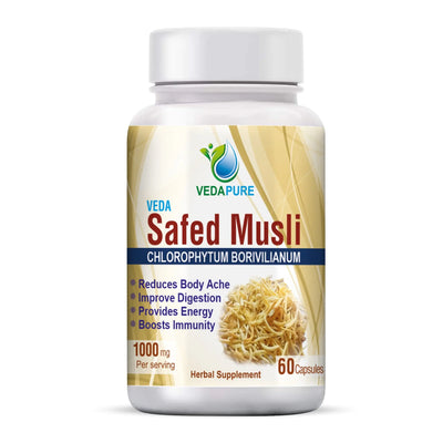 Vedapure Safed Musli Power For Strength 60 Capsules