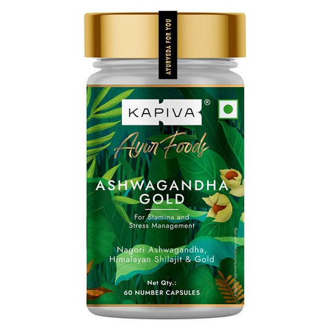 Kapiva Fitness & Stress Relief Combo with Free Shilajit Fizz, Ashwagandha Gold Caps and Himalayan Shilajit 20Gm