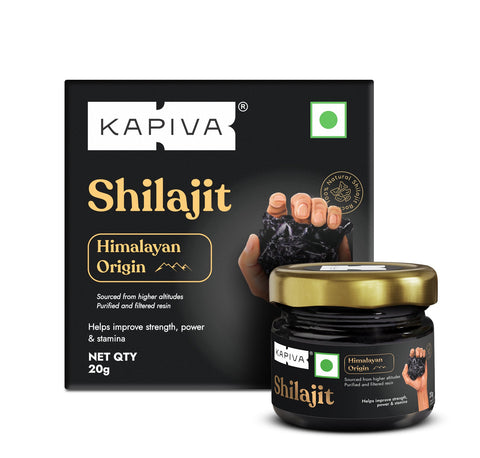 Kapiva Himalayan Shilajit Resin 20 gm Pack of 4 - Energy & Stamina Stack