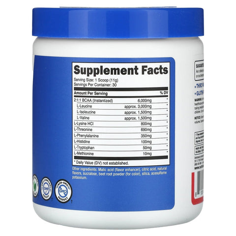 Nutricost EAA Powder 30 Servings (Fruit Punch) - Essential Amino Acids - Non-GMO, Gluten Free, Vegetarian Friendly