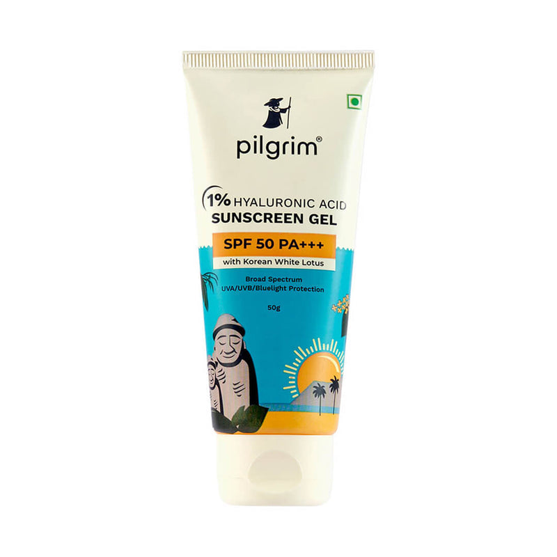 Pilgrim 1% Hyaluronic Acid Sunscreen Gel SPF50 with Korean White Lotus 50g