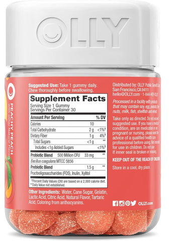 OLLY PROBIOTIC + PREBIOTIC GUMMY