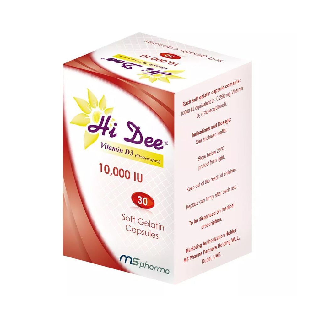 Hi Dee Vitamin D3 10000 IU Soft Gelatin Capsules 30's