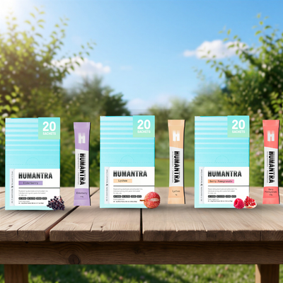 هيومانترا إلكتروليت بنكهة التوت والرمان 70 غ + هيومانترا إلكتروليت بنكهة البلسان 90 غ + هيومانترا إلكتروليت بنكهة الليتشي 80 غ