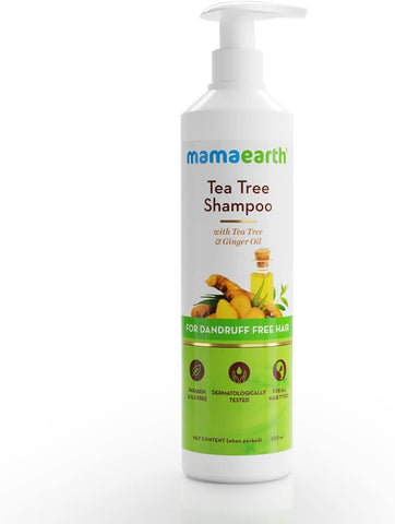 MAMAEARTH Tea Tree Shampoo For Dandruff Free Hair, 250 Ml