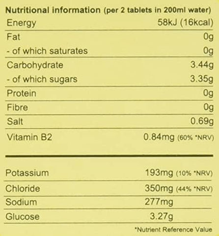 O.R.S Hydration Tablets with Electrolytes Natural Lemon Flavour, 72 Tablets (Pack of 6 x12)