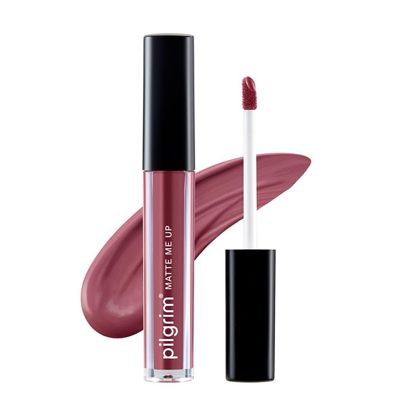Pilgrim Liquid Matte Lipstick - Flirty Rose | Lipstick for Women with Hyaluronic Acid & Spanish Squalane | Transferproof, Long Lasting & Non Drying with Hydrating Ingredients 3gms