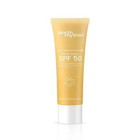 Earth Rhythm PHYTO SHIELD - SPF 50 MATTE MINERAL SUNSCREEN 50ml