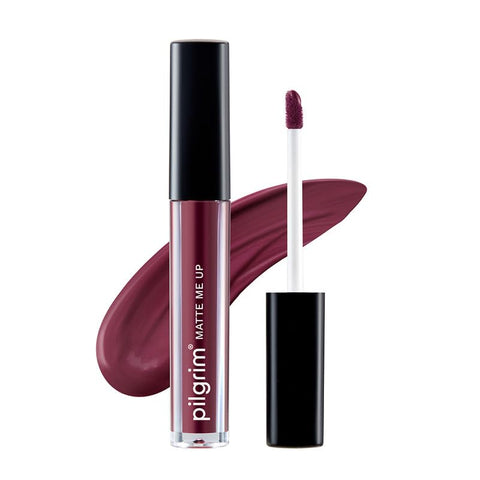 Pilgrim Liquid Matte Lipstick - Berry Tease | Lipstick for Women with Hyaluronic Acid & Spanish Squalane | Transferproof, Long Lasting & Non Drying with Hydrating Ingredients 3gms