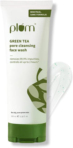 Plum Green Tea Pore Cleansing Face Wash for Oily, Acne Prone, Dry & Combination Skin - 100ml