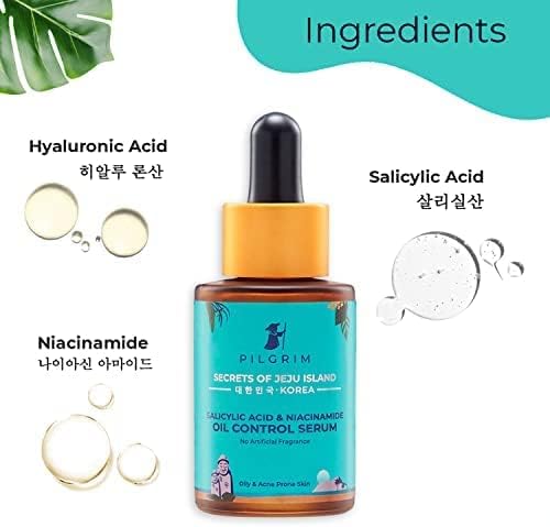Pilgrim 2% Salicylic Acid + 3% Niacinamide Oil Control Serum For Oily & Acne-Prone Skin