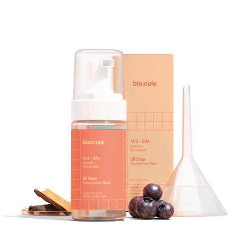 Biocule Oil Clear Foaming Face Wash : BHA + AHA 100ml