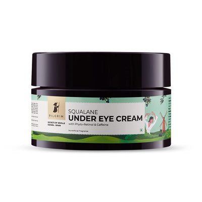 Pilgrim Squalane (Plant derived) for dark circles Under eye cream for wrinkles & puffy eyes 30 gm