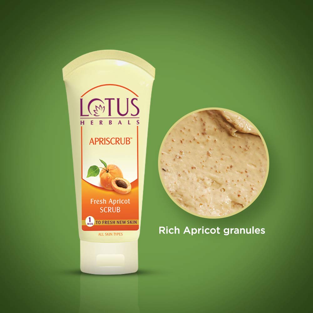 Lotus Herbal Apriscrub Fresh Apricot Scrub - 180 Gm