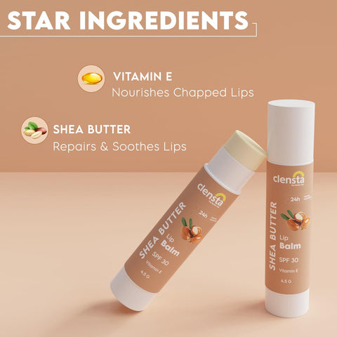 Clensta Shea Butter Lip Healer with Vitamin E SPF 30