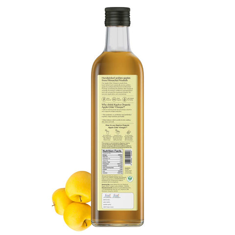 Kapiva Organic Apple Cider vinegar (Golden Apples) 500 ml (2/Pack)