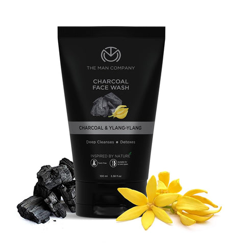 The Man Company Charcoal with Ylang Ylang & Argan Essential Oils Face Wash (100 ml)