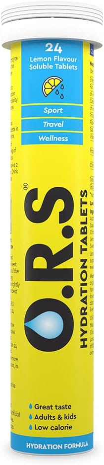 Ors Hydration Tablets With Electrolytes, Vegan, Gluten And Lactose Free Formula - Natural Lemon Flavour 12'S
