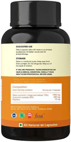 Rasayanam Curcumin+ 1500mg 60 Capsules