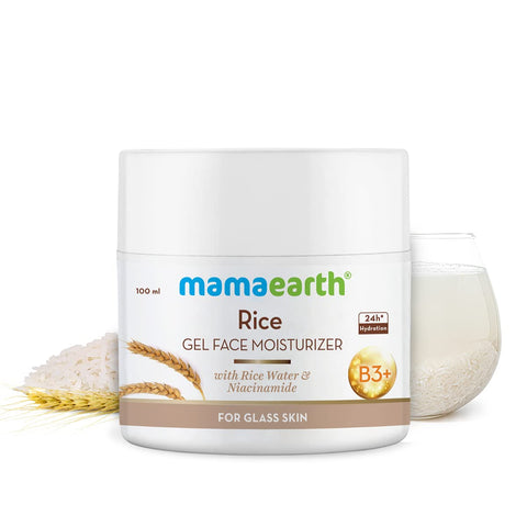 Mamaearth Rice Gel Face Moisturizer With Rice Water & Niacinamide For Glass Skin - 100 Ml