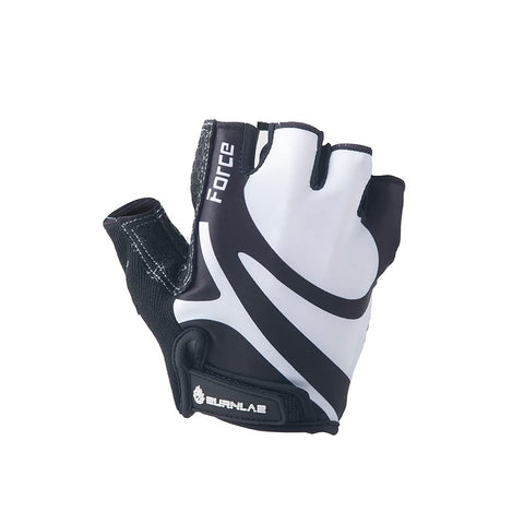 Burnlab Flex Gym Gloves for Men and Women - Ideal for Weightlifting, Cycling, Crossfit, Offers Good Grip and Soft Padding (Black & White XL)