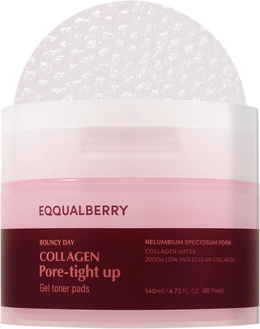 Equalberry Collagen Pore-Tight Up Gel Toner Pads 140Ml | 60Pads