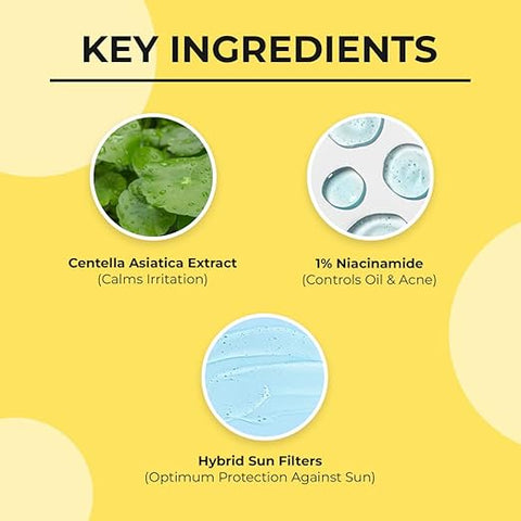 Dr. Sheth's CENTELLA & NIACINAMIDE OIL & ACNE CONTROL SUNSCREEN 50 gm