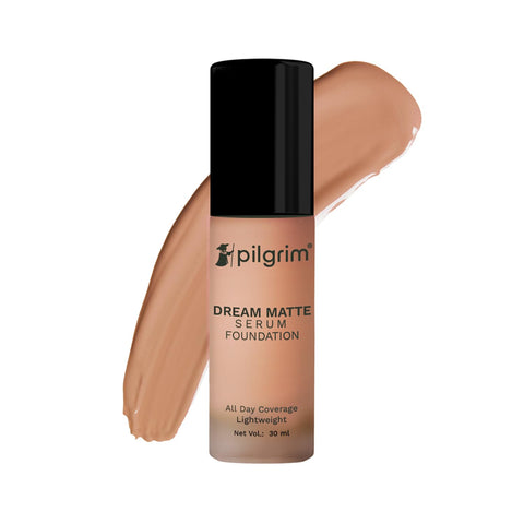 Pilgrim Rich Caramel Serum Liquid Foundation, Matte & Poreless 30 ml