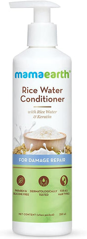 Mamaearth Rice Water Conditioner with Rice Water & Keratin for Damaged, Dry and Frizzy Hair - 250 ml