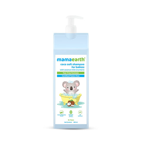 Mamaearth coco soft shampoo for babies with coconut milk & turmeric 400 ml