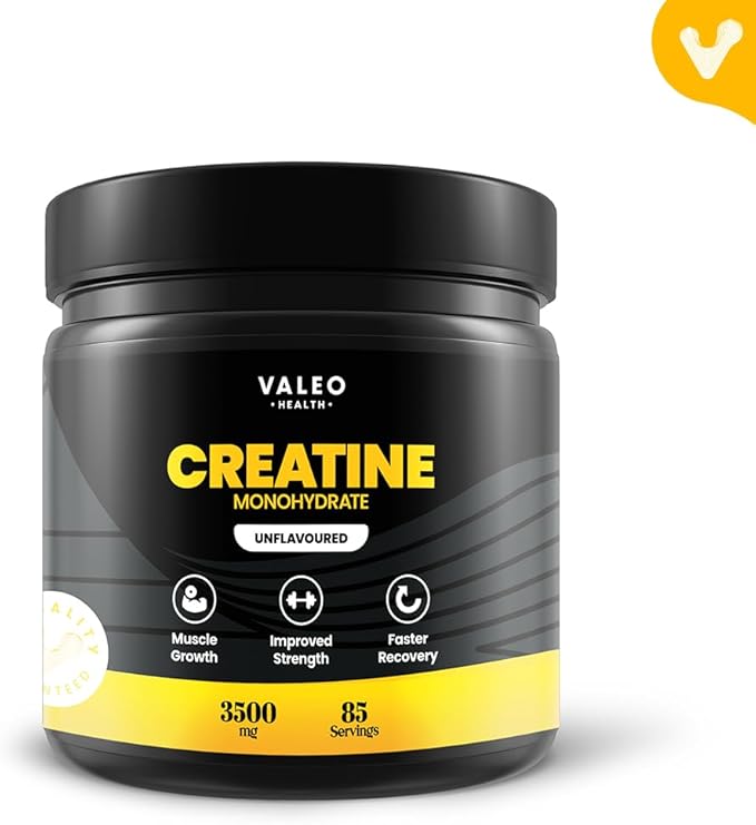 Valeo Creatine Monohydrate 300g jar, 100% Creapure, unflavoured, 85 servings