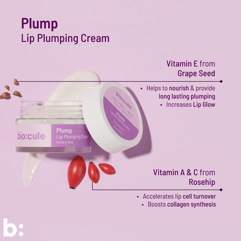Biocule Plump Lip Plumping Cream : Vit A + Vit C + Vit E 15gm
