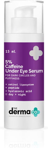 Dark Circle Treatment- Pilgrim Korean Retinol Under Eye Cream and THE DERMA CO 5% Caffeine serum 15 ml Combo