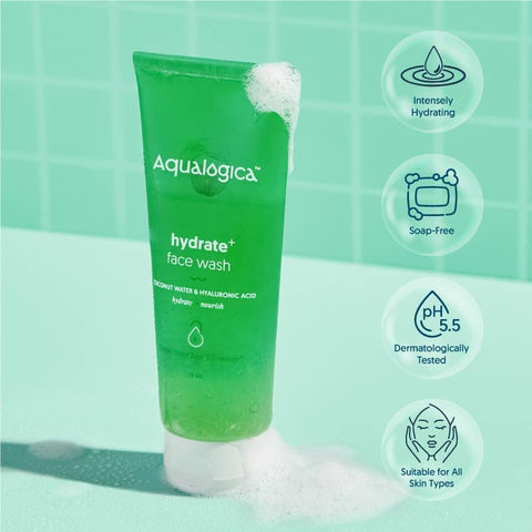 Aqualogica Hydrate+ Face Wash With Hyaluronic Acid & Coconut Water Skin  100ml