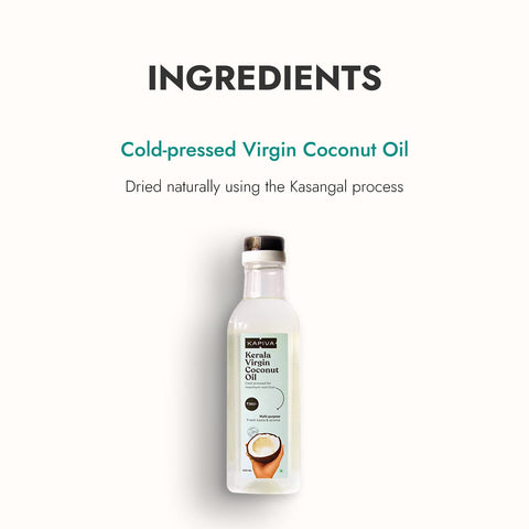 KAPIVA Virgin Cold-Pressed Coconut Oil 500 Ml (2/Pack)