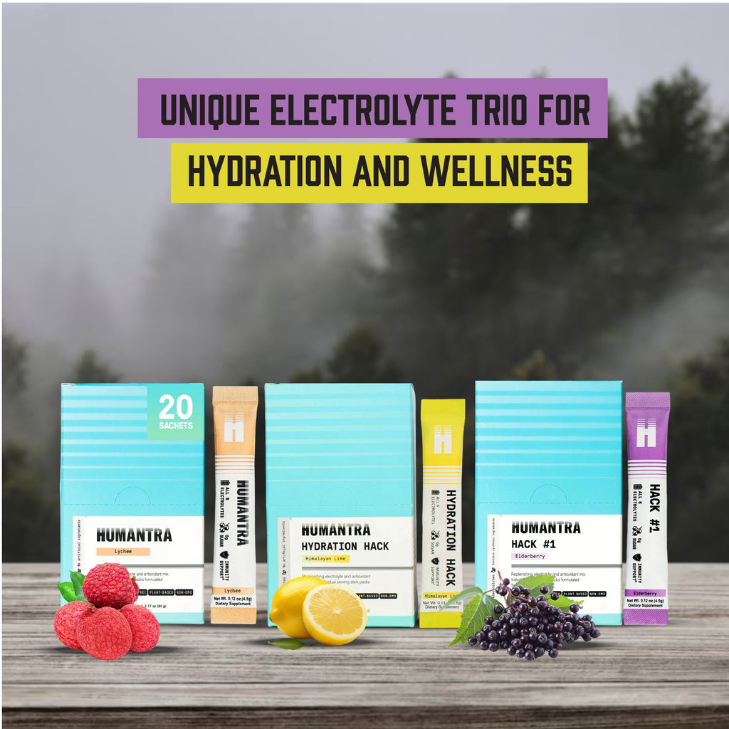 Humantra Electrolyte Elderberry 90g + Humantra Electrolyte Himalayan ...