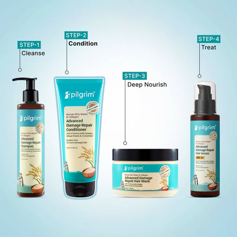 Pilgrim Korean Rice Water & Collagen Advanced Damage Repair Conditioner