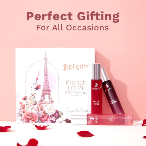 مجموعة هدايا العطور الفاخرة من Pilgrim Women The French Love Collection 3X17 مل