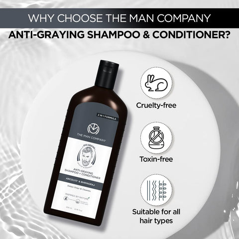 The Man Company Anti Grey 2-in-1 Shampoo & Conditioner for Men