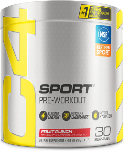 C4 Sport Pre Workout Powder Fruit Punch 30 Servings