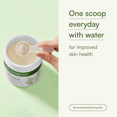 HK Vitals Veg Collagen Supplement Powder (Orange, 200G) | Collagen Peptides With Vitamin C, E | For Healthy Skin, Hair & Nails