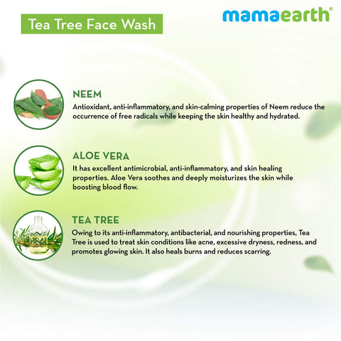 Mamaearth Tea Tree Facewash For Acne & Pimples 250Ml - Image 6