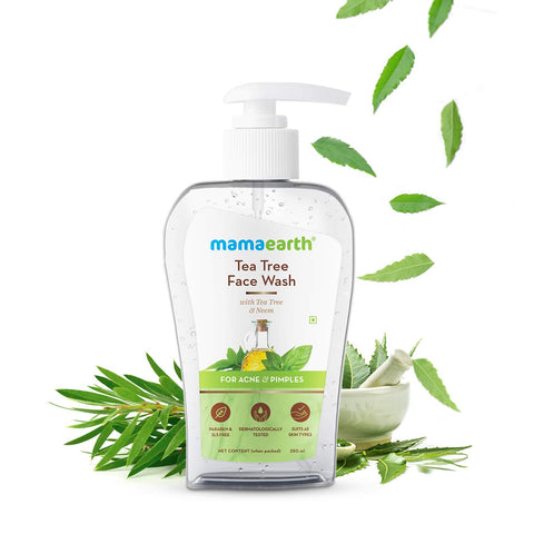Mamaearth Tea Tree Facewash For Acne & Pimples 250Ml - Image 3