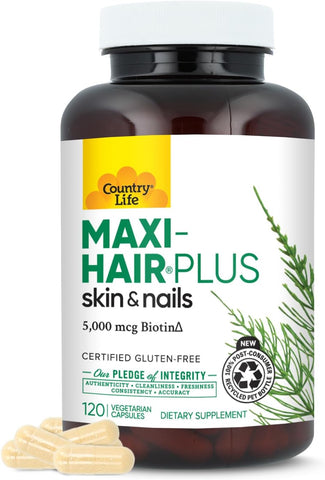 Country Life Maxi-Hair Plus Cap 120's