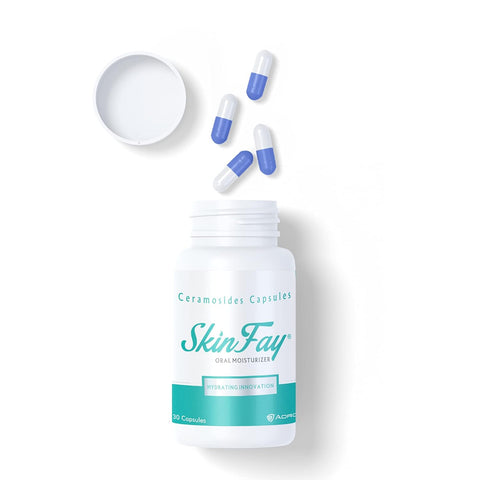 SKINFAY - Oral Moisturizer | Hydrating Moisturizer Capsule | Boosts Collagen | Moisturizes Skin | Reduces Fine Lines & Wrinkles | 1 Capsule a Day | 30 Capsules