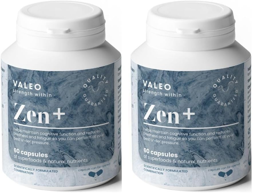 Valeo Zen+ | Magnesium + L’theanine + Organic Saffron + B6 60 Vegan Capsules