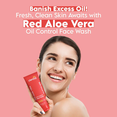 Clensta Red Aloe Vera Oil Control Face Wash (100ml)